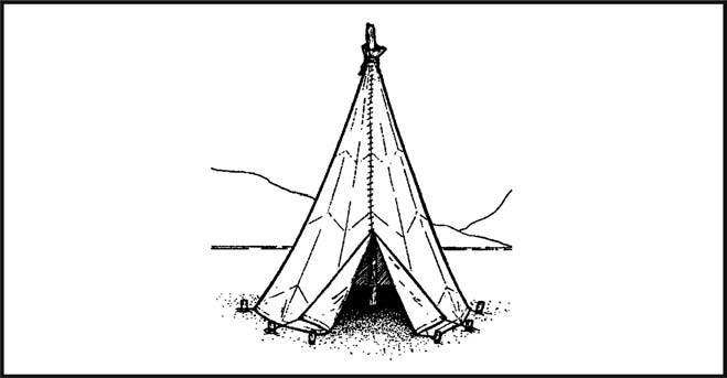 Figure 5-5. One-Pole Parachute Tepee